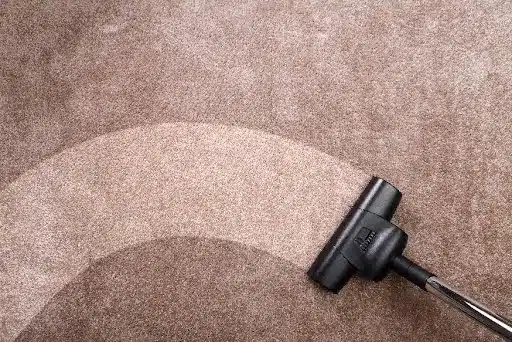 A vacuum cleaner removing dirt and debris from a dirty carpet in a Springfield, MO, home.